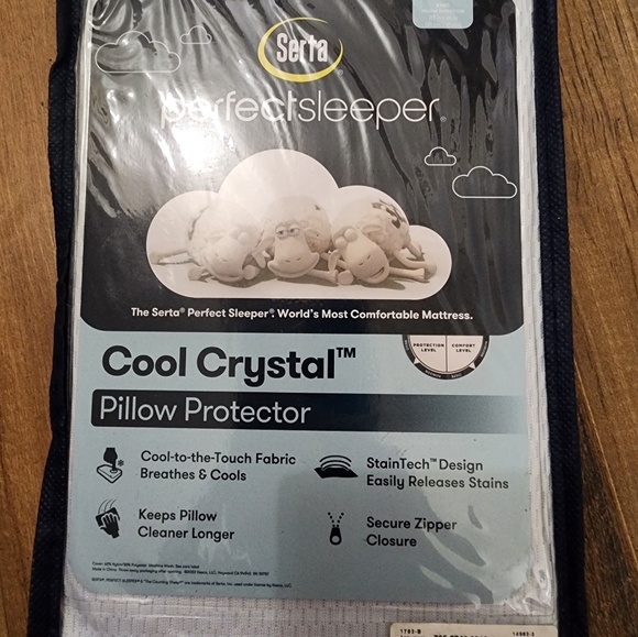 Serta PerfectSleeper Cool Crystal Pillow Protector, King Size - Picture 2 of 4